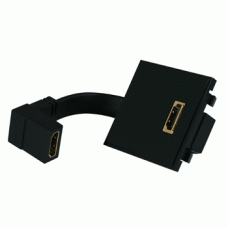 Black HDMI Socket Euro Module Insert